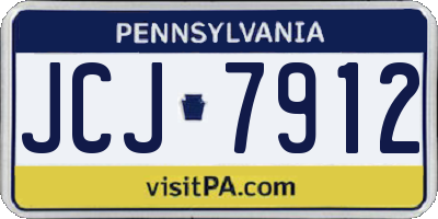 PA license plate JCJ7912