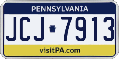 PA license plate JCJ7913