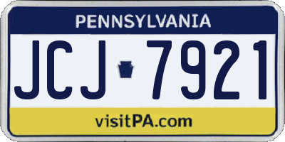 PA license plate JCJ7921
