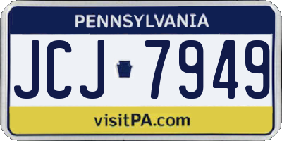 PA license plate JCJ7949