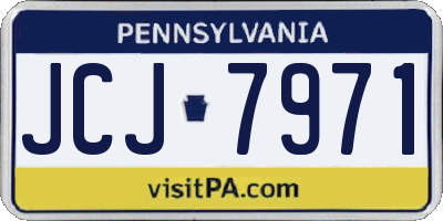 PA license plate JCJ7971