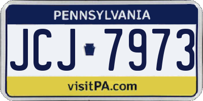 PA license plate JCJ7973