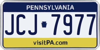 PA license plate JCJ7977