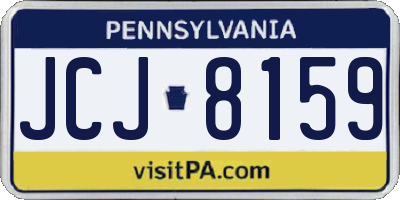 PA license plate JCJ8159