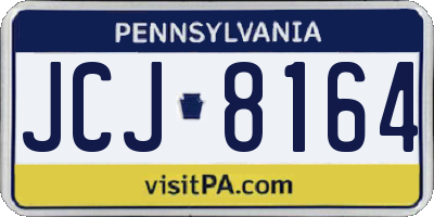 PA license plate JCJ8164