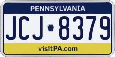 PA license plate JCJ8379