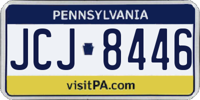 PA license plate JCJ8446