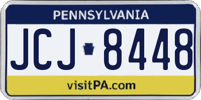 PA license plate JCJ8448