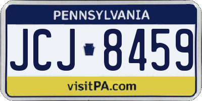 PA license plate JCJ8459