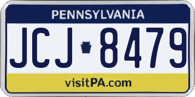 PA license plate JCJ8479