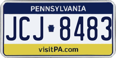 PA license plate JCJ8483