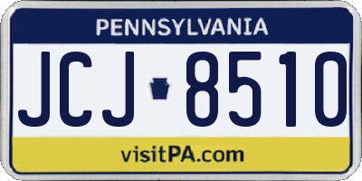 PA license plate JCJ8510