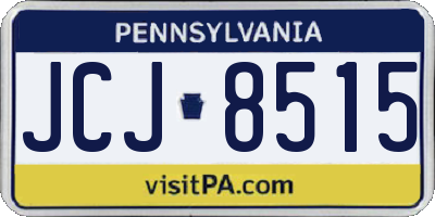 PA license plate JCJ8515