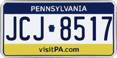 PA license plate JCJ8517