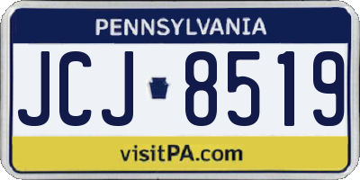 PA license plate JCJ8519