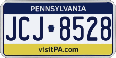 PA license plate JCJ8528