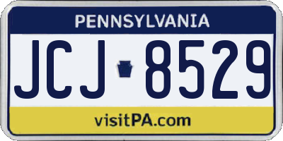 PA license plate JCJ8529