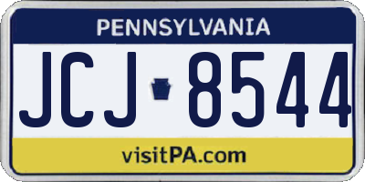 PA license plate JCJ8544
