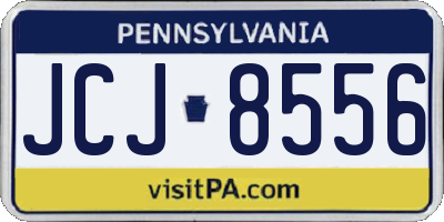 PA license plate JCJ8556