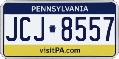 PA license plate JCJ8557
