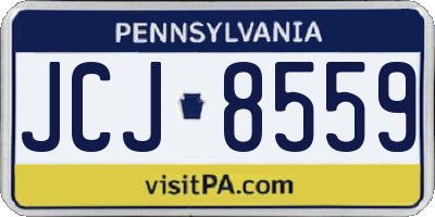 PA license plate JCJ8559