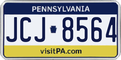 PA license plate JCJ8564