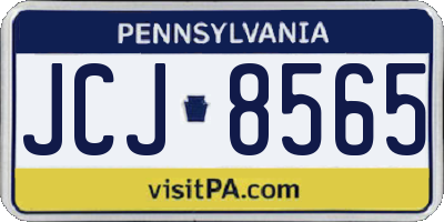 PA license plate JCJ8565