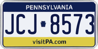 PA license plate JCJ8573