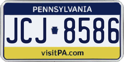 PA license plate JCJ8586