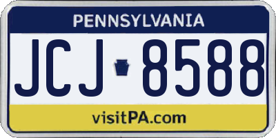 PA license plate JCJ8588