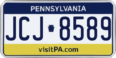 PA license plate JCJ8589
