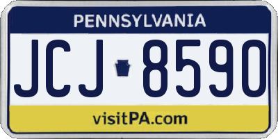PA license plate JCJ8590