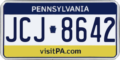 PA license plate JCJ8642