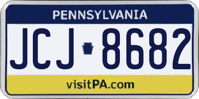 PA license plate JCJ8682