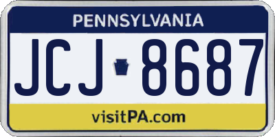 PA license plate JCJ8687