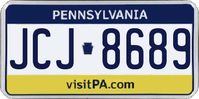 PA license plate JCJ8689