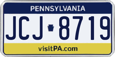 PA license plate JCJ8719