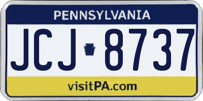 PA license plate JCJ8737