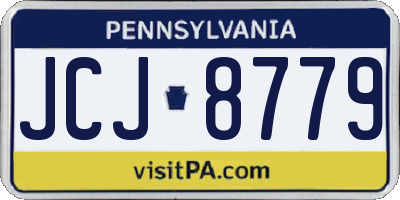 PA license plate JCJ8779