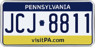 PA license plate JCJ8811