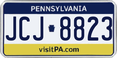 PA license plate JCJ8823