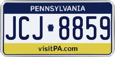 PA license plate JCJ8859