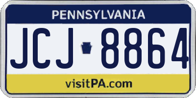 PA license plate JCJ8864
