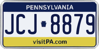 PA license plate JCJ8879