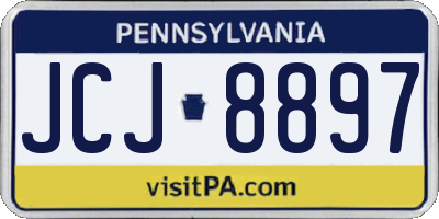 PA license plate JCJ8897