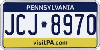 PA license plate JCJ8970