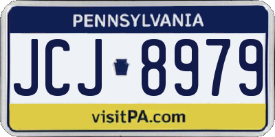 PA license plate JCJ8979