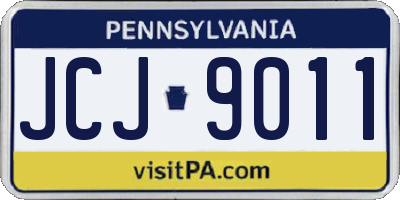 PA license plate JCJ9011