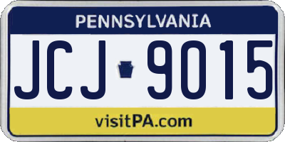 PA license plate JCJ9015
