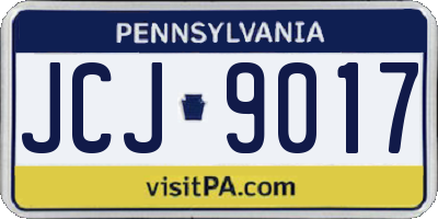 PA license plate JCJ9017